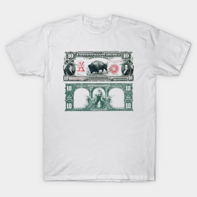 10 Dollar Bill 1901 T-Shirt by JonHerrera